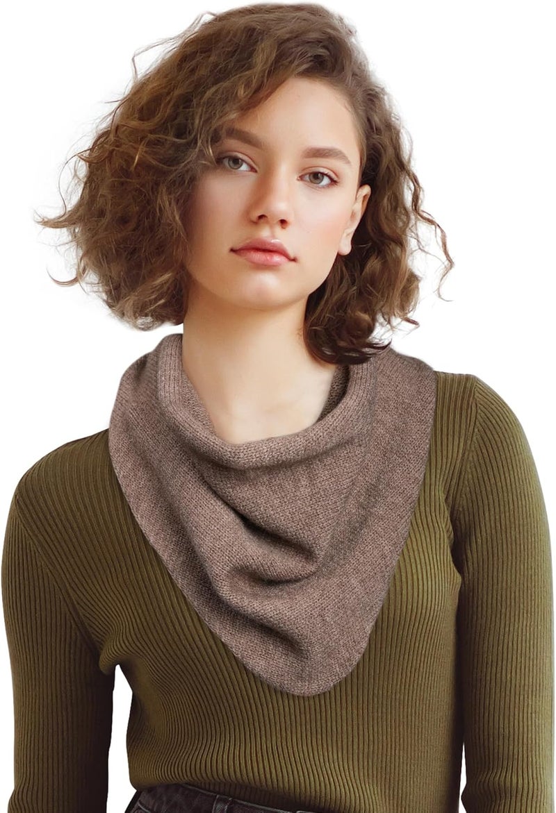 Molans Women Winter Knit Neck Scarf - Warm Crochet Triangle Scarf for Women Girls - Image 1